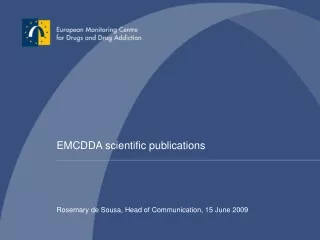 EMCDDA scientific publications