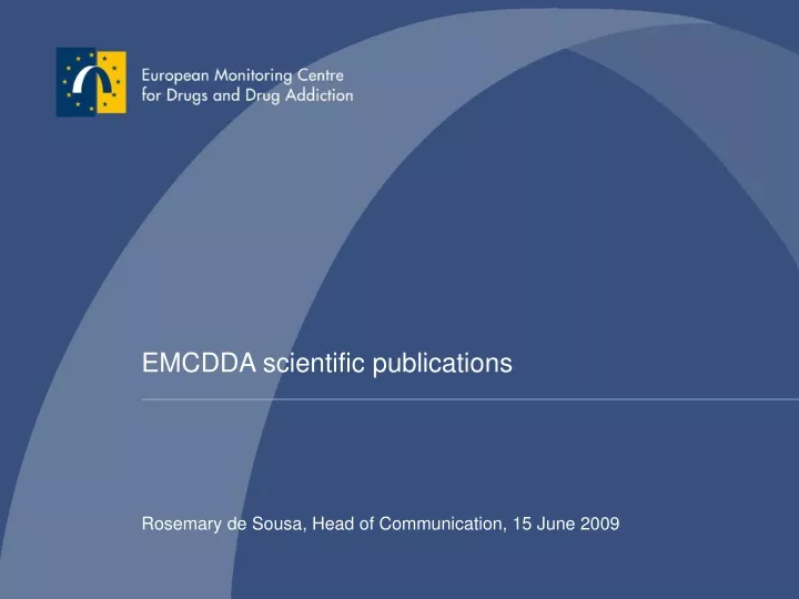 emcdda scientific publications