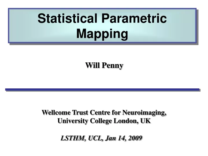 statistical parametric mapping