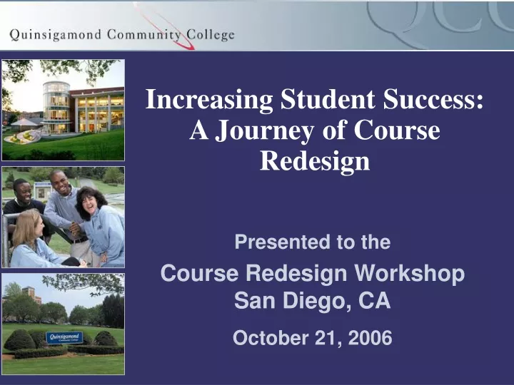 increasing student success a journey of course redesign