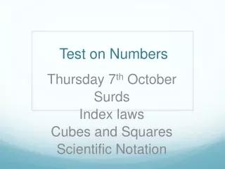 Test on Numbers