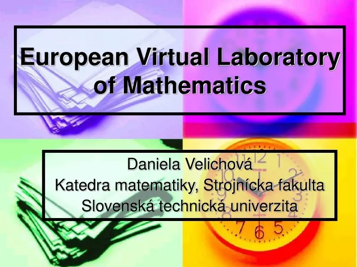 european virtual laboratory of mathematics