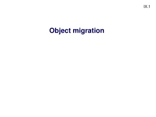 Object migration