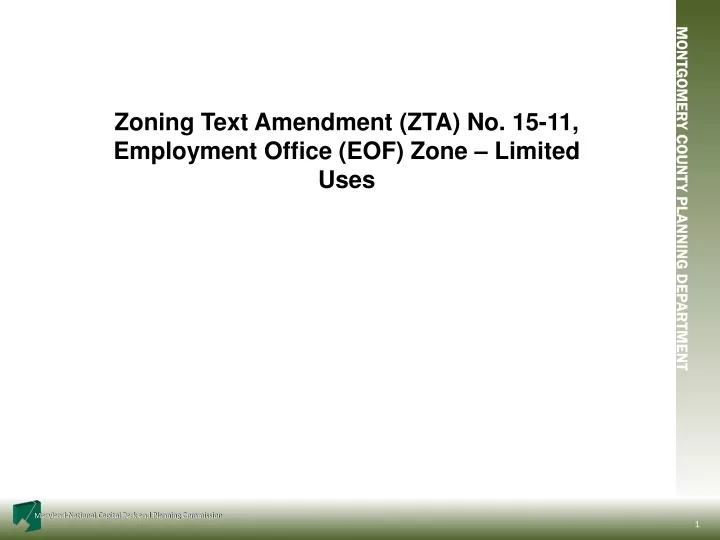 zoning text amendment zta no 15 11 employment