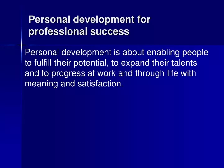 personal development for professional success