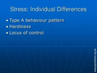 Stress: Individual Differences