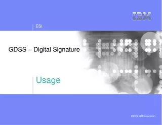 GDSS – Digital Signature