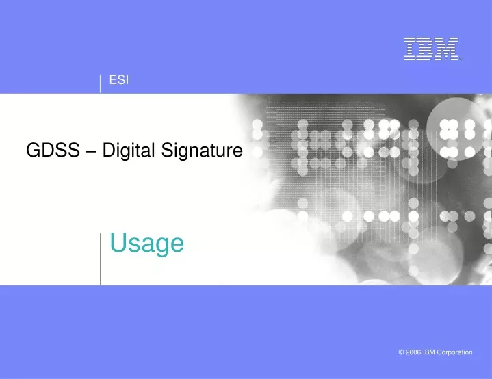 gdss digital signature
