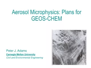 Aerosol Microphysics: Plans for GEOS-CHEM