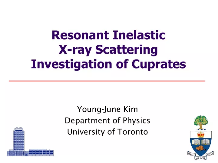 resonant inelastic x ray scattering investigation of cuprates