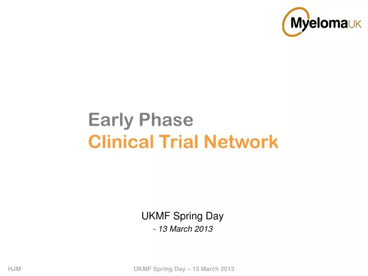 early phase clinical trial network