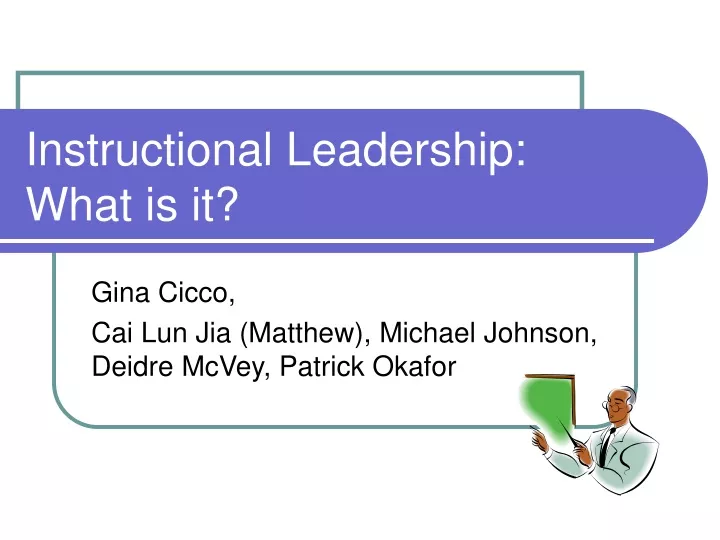 instructional leadership what is it