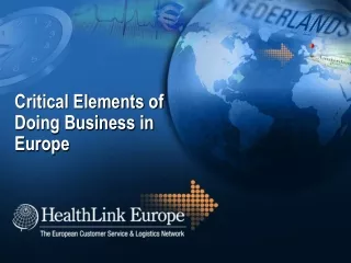 Critical Elements of Doing Business in Europe