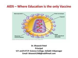 AIDS – Where Education is the only Vaccine Dr. Bhavesh Patel Principal