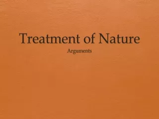 Treatment of Nature