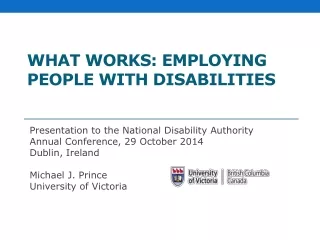 WHAT works: Employing people with disabilities