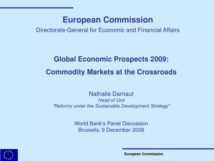 european commission directorate general