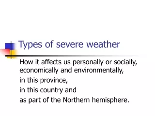 Types of severe weather