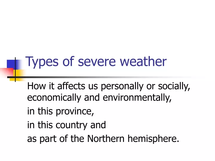 types of severe weather