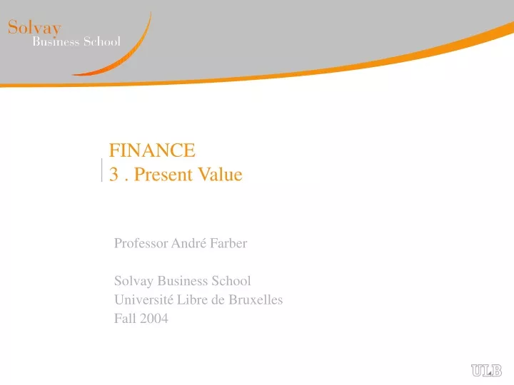 finance 3 present value