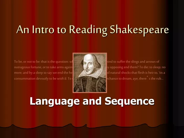 an intro to reading shakespeare