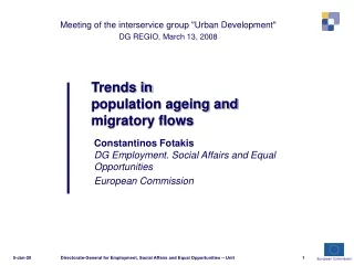Trends in  population ageing and migratory flows