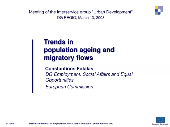 trends in population ageing and migratory flows