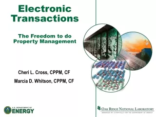 Electronic Transactions The Freedom to do Property Management