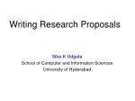 Writing Research Proposals