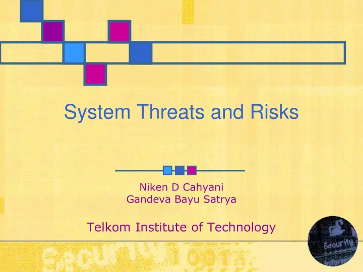 system threats and risks