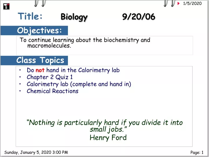 class topics