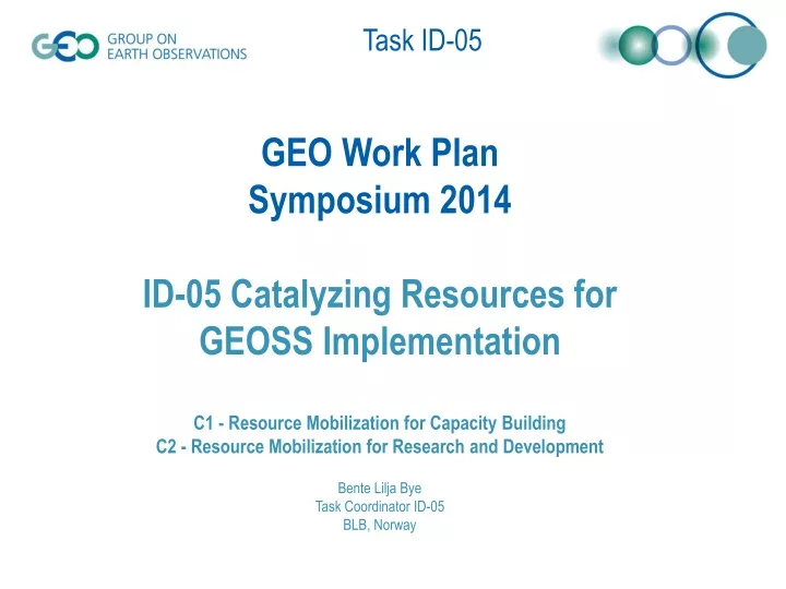 geo work plan symposium 2014 id 05 catalyzing