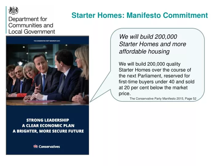 starter homes manifesto commitment