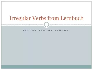 Irregular Verbs from Lernbuch