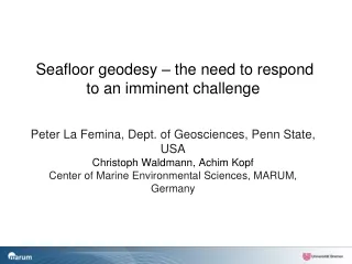 The Challenges in Seafloor Geodesy