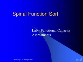 Spinal Function Sort