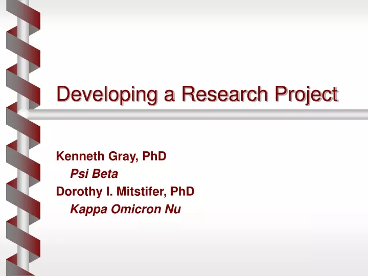 developing a research project