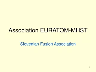 Association EURATOM-MHST