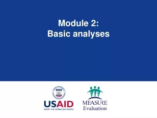 Module 2: Basic analyses