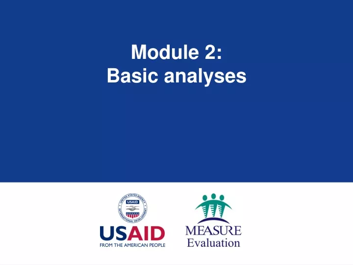 module 2 basic analyses