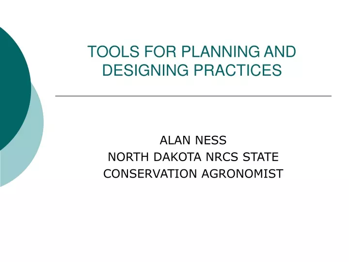 tools for planning and designing practices