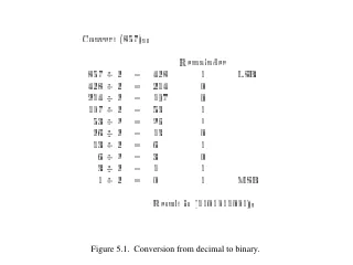 Figure 5.1.  Conversion from decimal to binary.