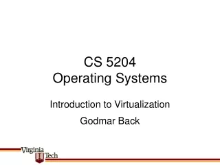 CS 5204 Operating Systems