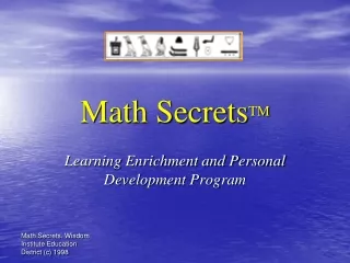 Math Secrets TM