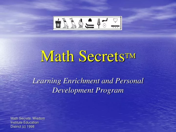 math secrets tm