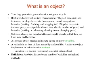 What is an object?