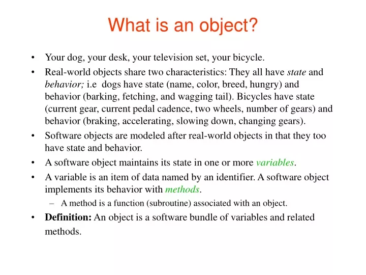 what is an object