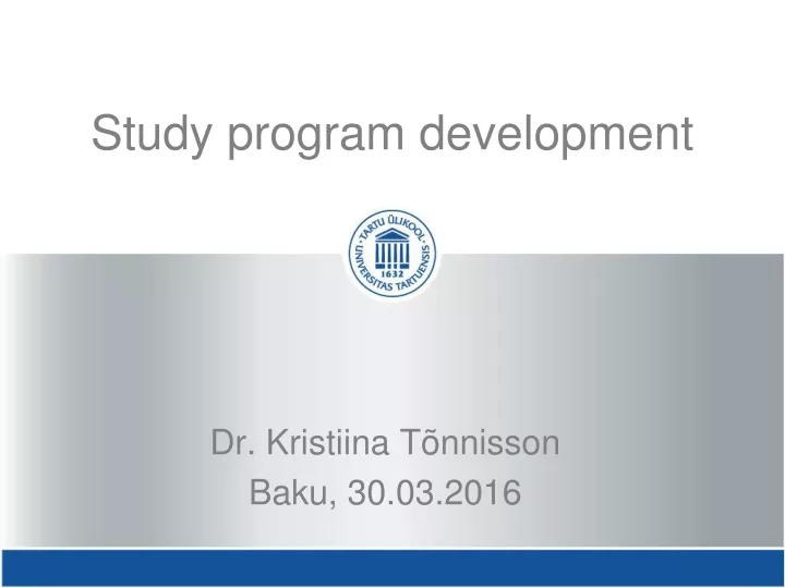 study program development