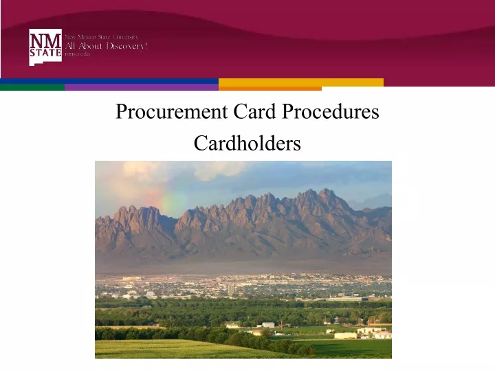 procurement card procedures cardholders