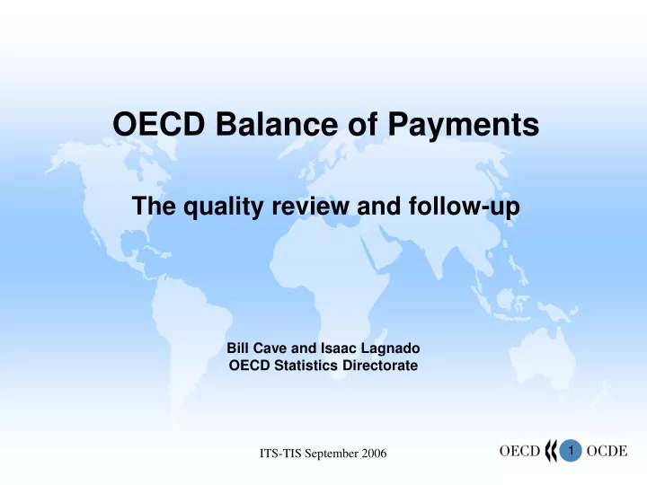 oecd balance of payments the quality review and follow up